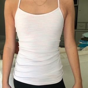 Lululemon light pink tank top.